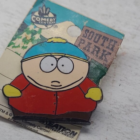 RARE VINTAGE 1998 SOUTH PARK ENAMEL PIN ERIC CARTMAN COMEDY CENTRAL NEW - Picture 4 of 5